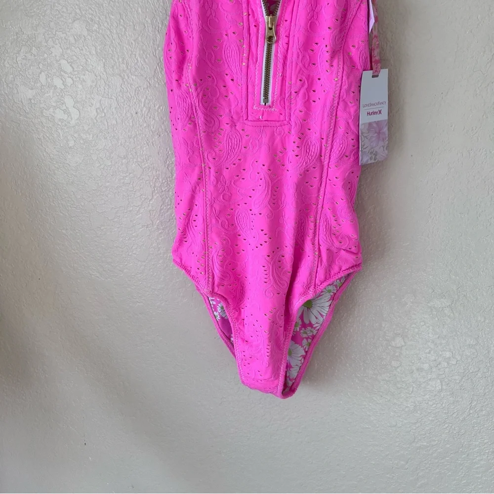 NEW LOVESHACKFANCY X HURLEY - EYELET PAISLEY MODERATE ONE PIECE - Picture 5 of 10